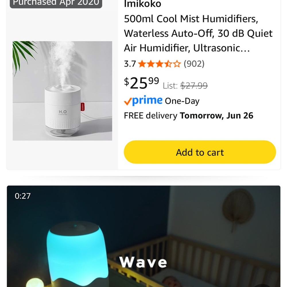 White H2O Humidifier - Picture 8 of 8
